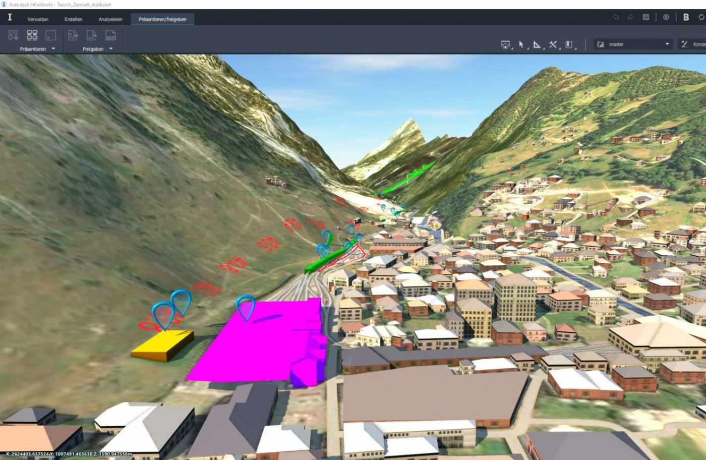 BIM für Infrastruktur: Matterhorn Gotthard Bahn, Visualisierung, Modellauswertungen, BIM Workshops
