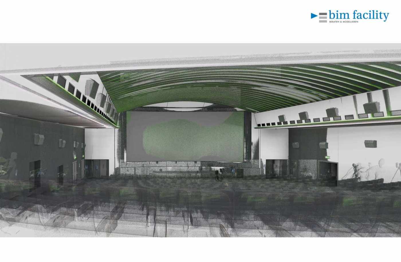 Kino Metropol, Zürich, 3D Laserscan, 3D- / BIM- Modellierung aus Punktwolke